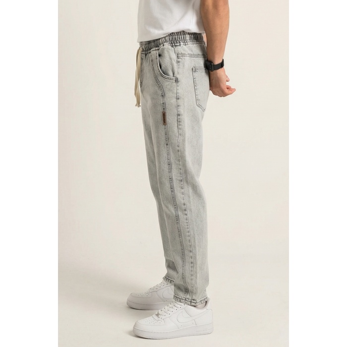 Erkek Rahat Kesim Baggy Jean Pantolon 30076 - Taş