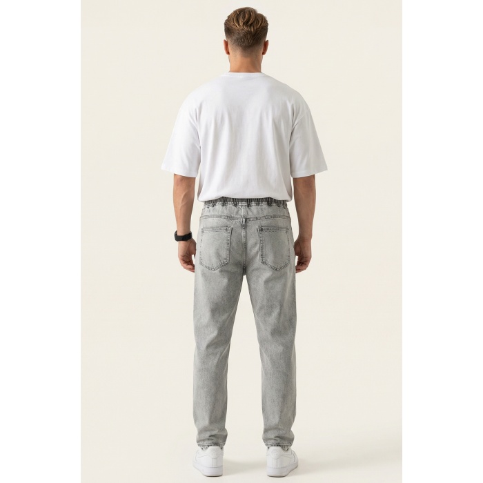 Erkek Rahat Kesim Baggy Jean Pantolon 30076 - Taş