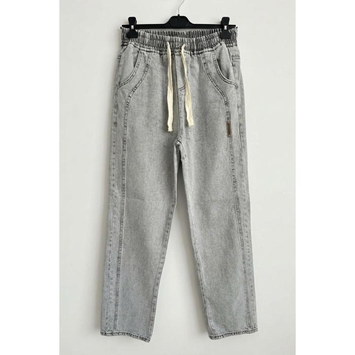 Erkek Rahat Kesim Baggy Jean Pantolon 30076 - Taş