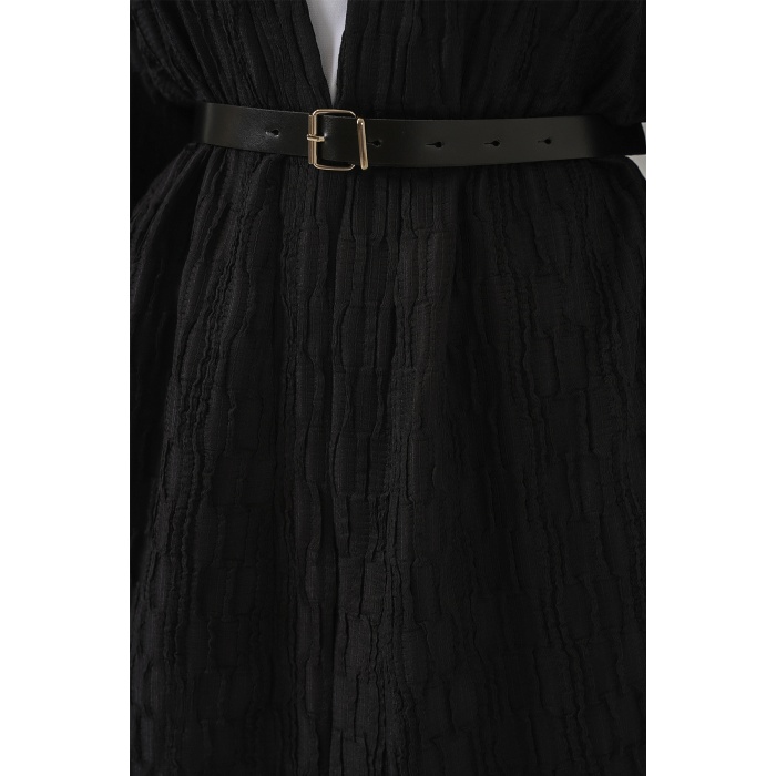 Kadın Kimono Pantolon İkili Takım 30078 - Siyah