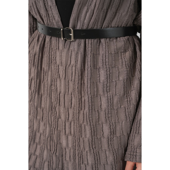 Kadın Kimono Pantolon İkili Takım 30078 - Füme