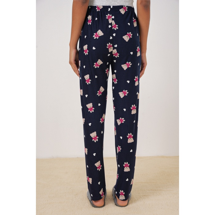 4323 Desenli Pijama Altı - L. Lacivert