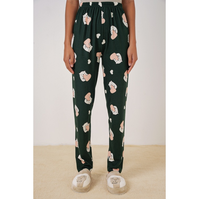 4323 Desenli Pijama Altı - Y.Zümrüt