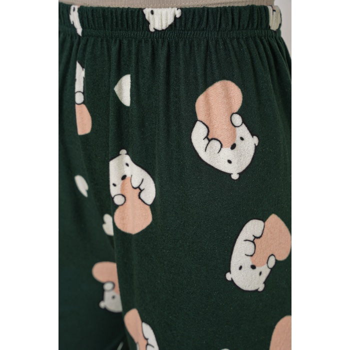 4323 Desenli Pijama Altı - Y.Zümrüt