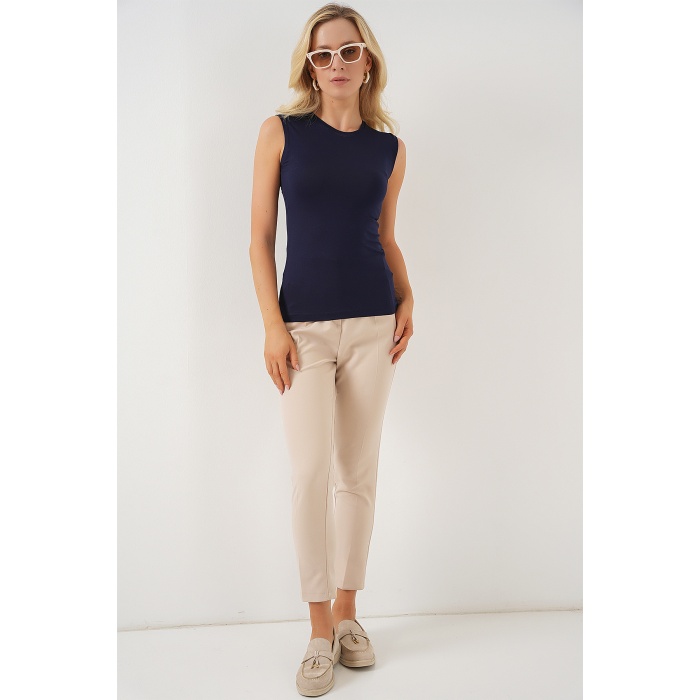 Kadın Kolsuz Body 4347 - Lacivert