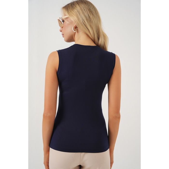 Kadın Kolsuz Body 4347 - Lacivert