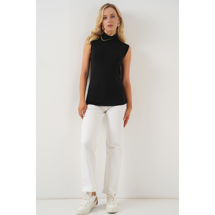 Kadın Kolsuz Body 4348 - Siyah