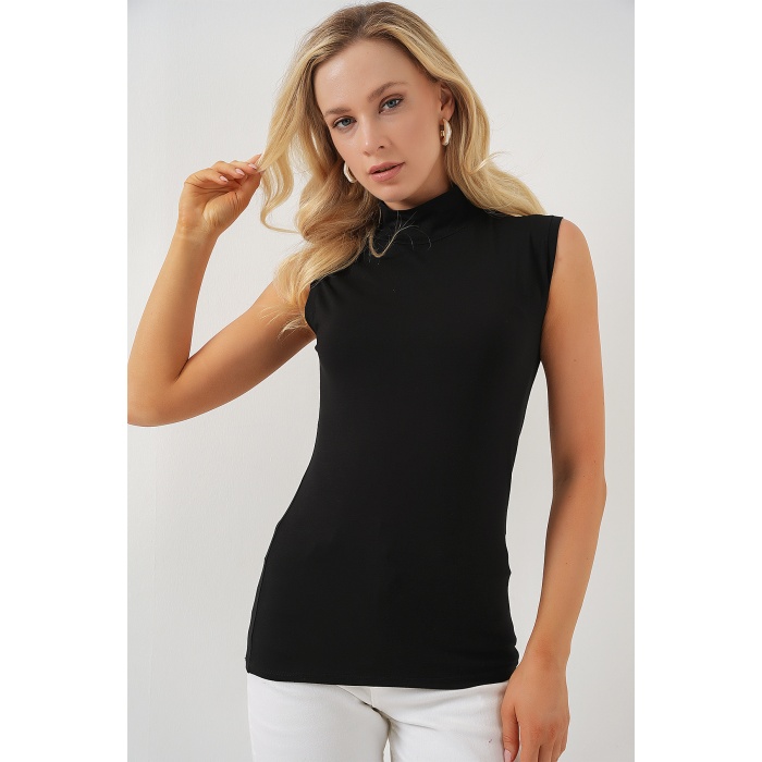 Kadın Kolsuz Body 4348 - Siyah