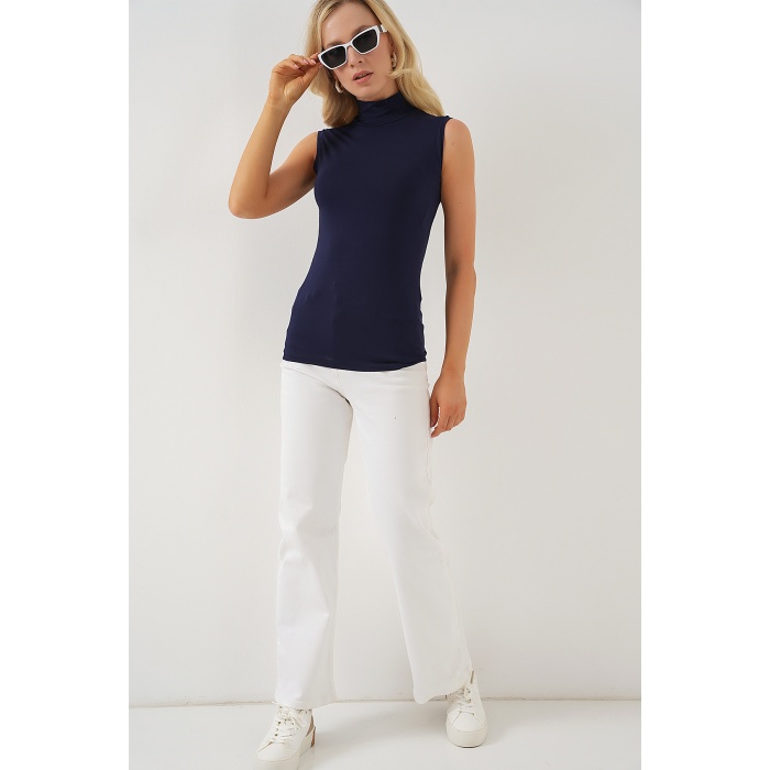 Kadın Kolsuz Body 4348 - Lacivert