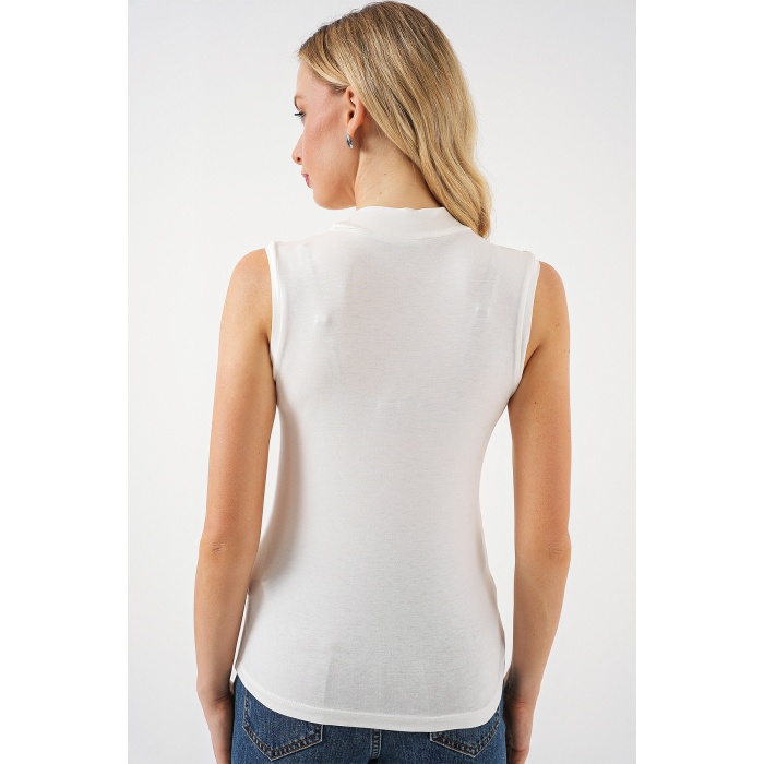 Kadın Kolsuz Body 4348 - Ekru