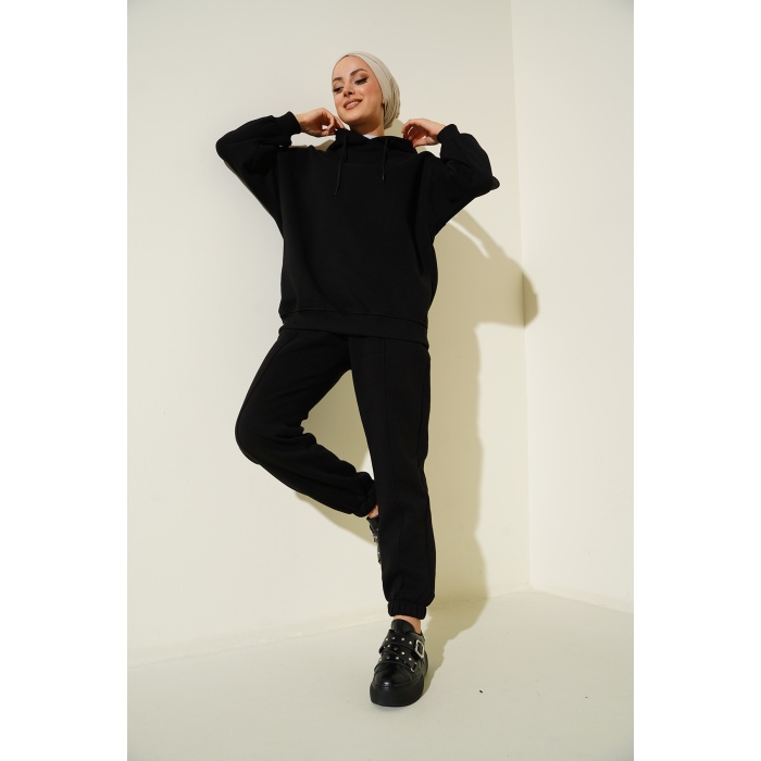 55434 Oversize Eşofman Takımı - Siyah
