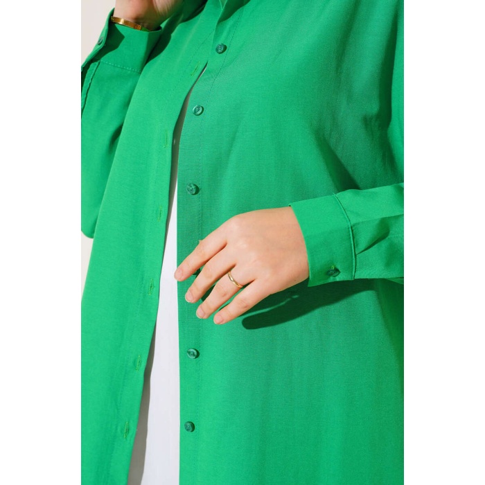 5845 Tesettür Tunik - Yeşil