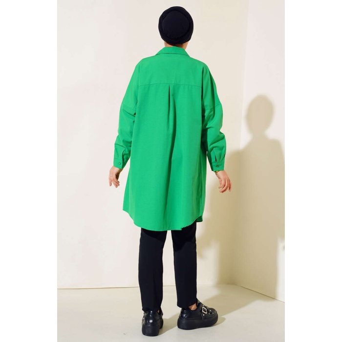 5845 Tesettür Tunik - Yeşil