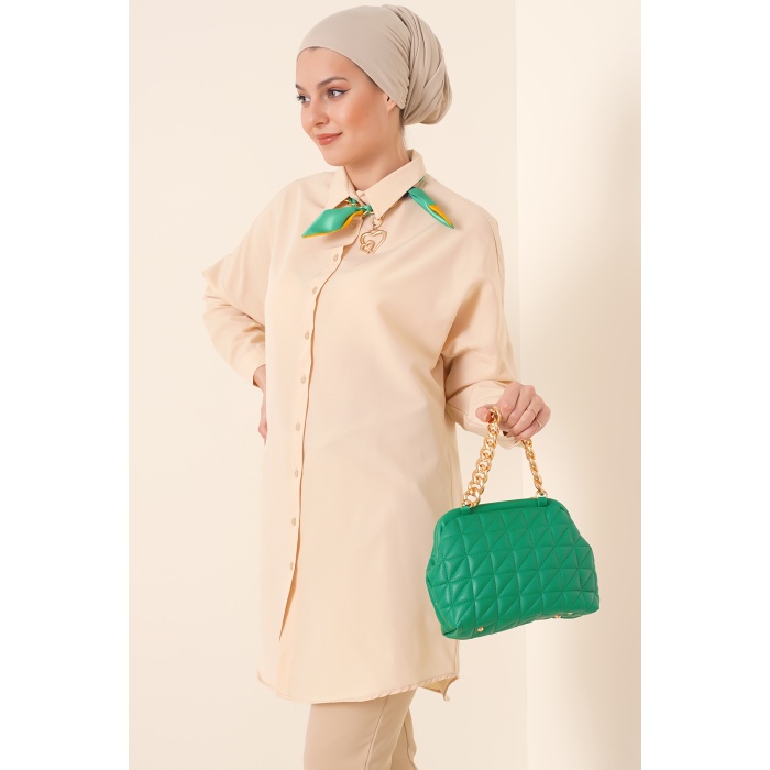 5845 Tesettür Tunik - Bej