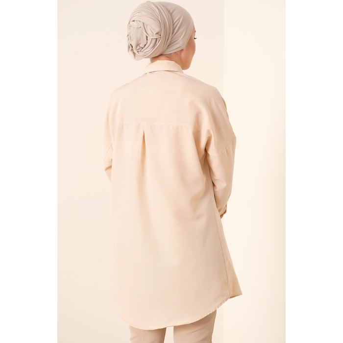 5845 Tesettür Tunik - Bej