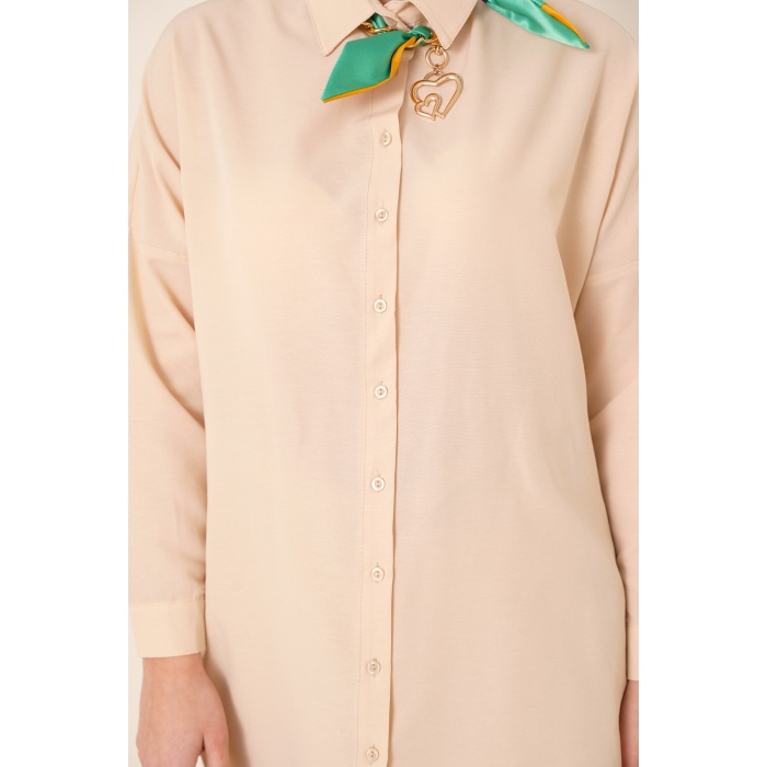 5845 Tesettür Tunik - Bej