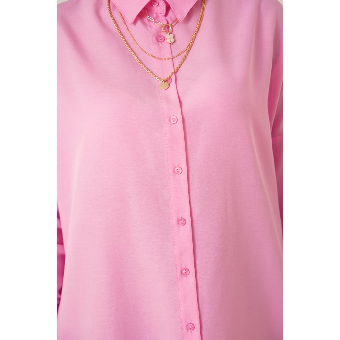 5845 Tesettür Tunik - Pembe
