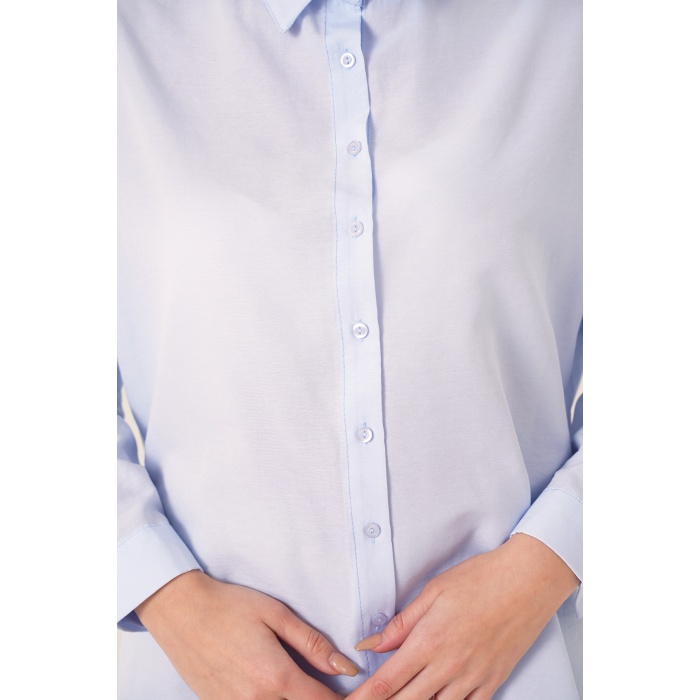 5845 Tesettür Tunik - Açık Mavi