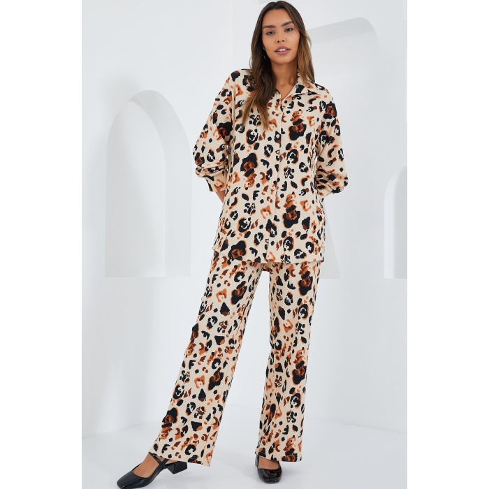 5858 Örme İkili Takım - D.Krem