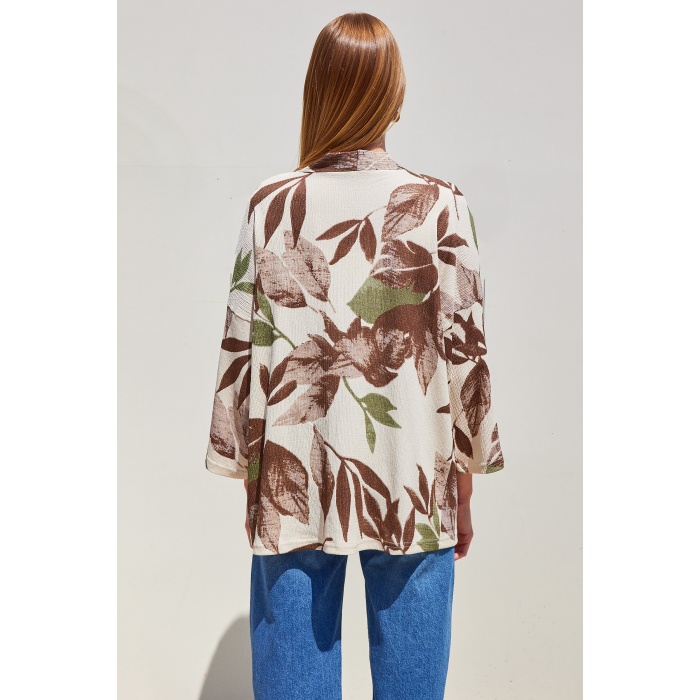 5862 Örme Kimono - Haki