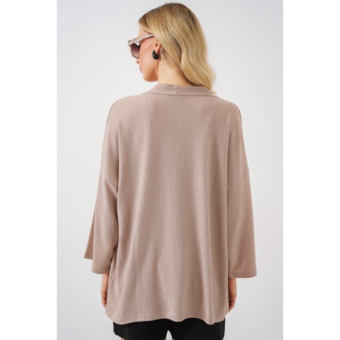 5862 Örme Kimono - Bej