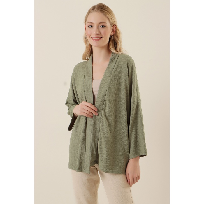 5862 Örme Kimono - Çağla