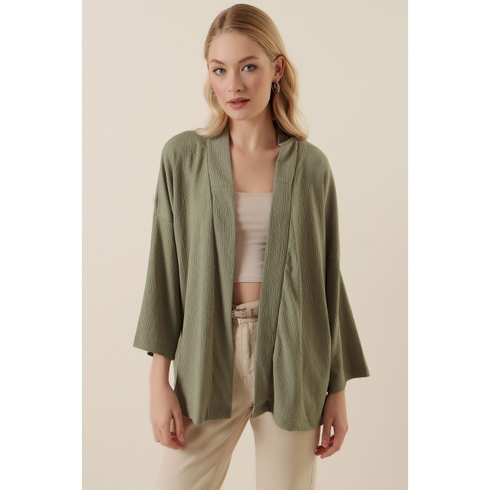 5862 Örme Kimono - Çağla