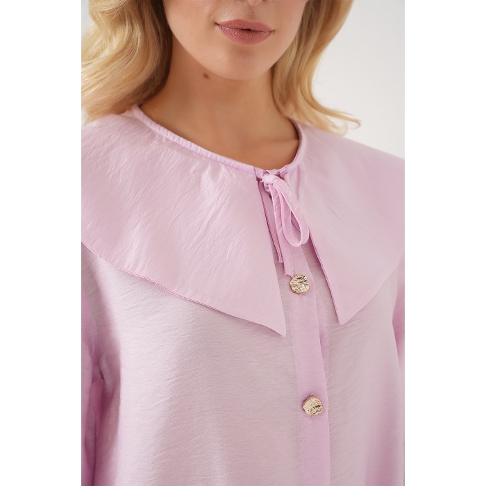 Kadın Bebe Yaka Uzun Tunik 5967 - Pudra