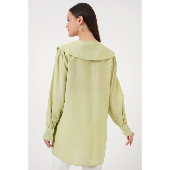 Kadın Bebe Yaka Uzun Tunik 5967 - E.Yeşil