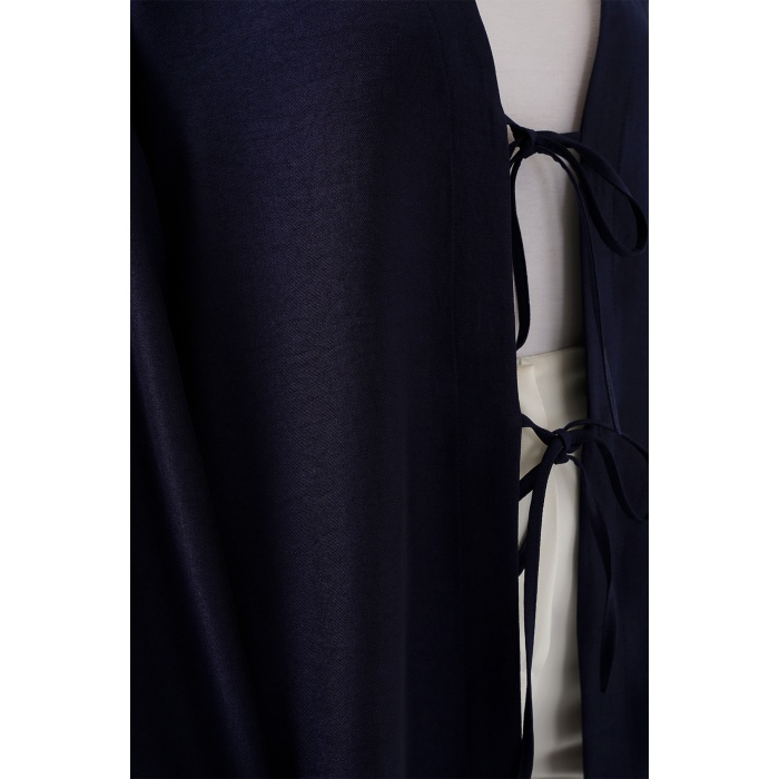 Keten Tesettür Kimono 5968 - Lacivert