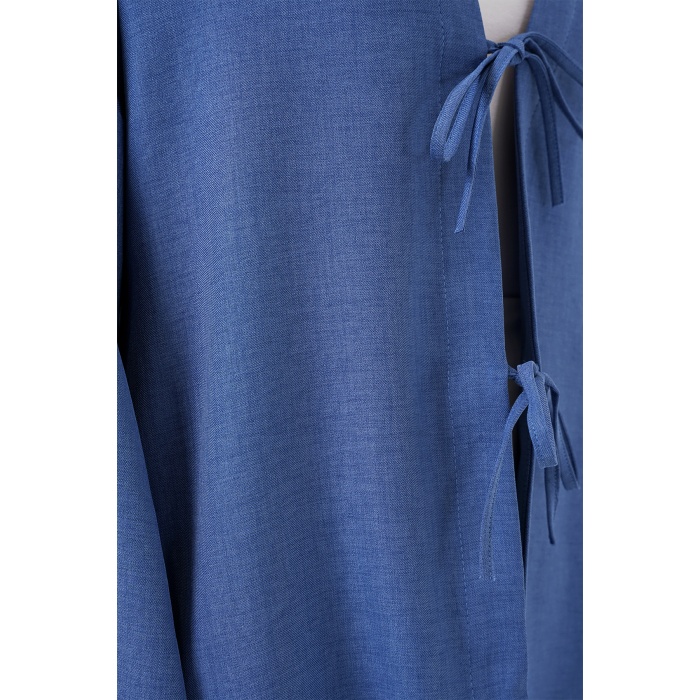 Keten Tesettür Kimono 5968 - İndigo