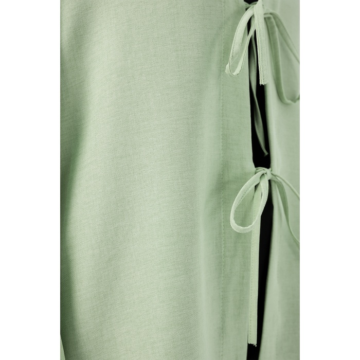 Keten Tesettür Kimono 5968 - E.Yeşil