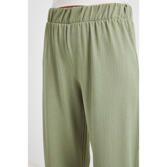 6543 Örme Pantolon - Çağla