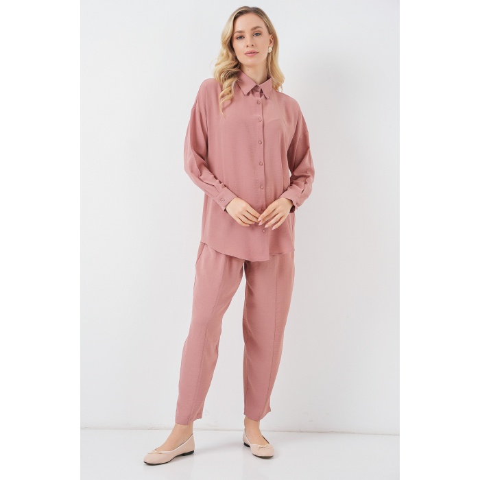 6593 Oversize İkili Takım - Pudra