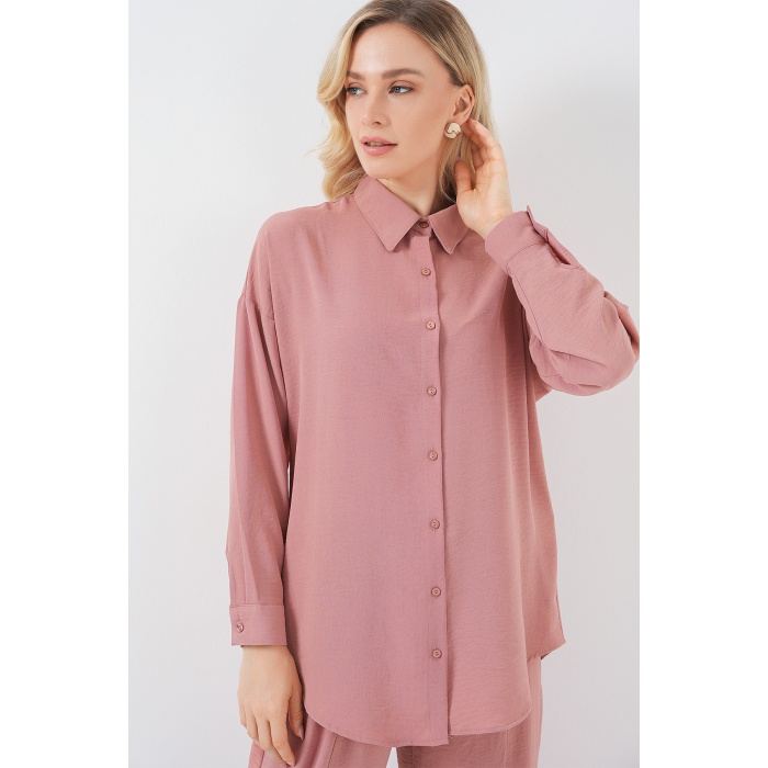 6593 Oversize İkili Takım - Pudra