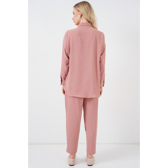 6593 Oversize İkili Takım - Pudra