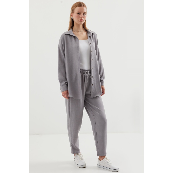 6622 Keten İkili Takım - Gri