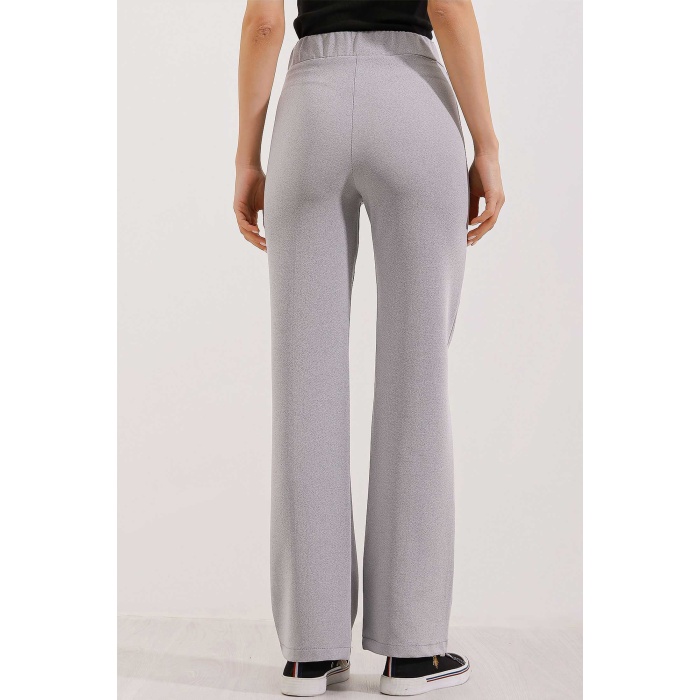 6629 Yüksek Bel Palazzo Pantolon - Gri