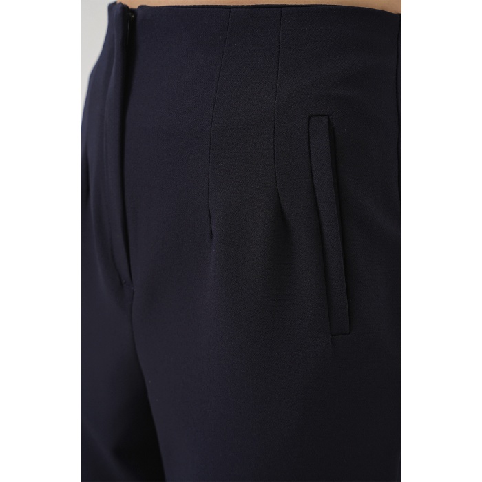 Kadın Lacivert Yüksek Bel Kumaş Pantolon 6650