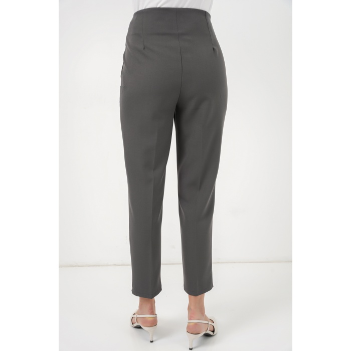 6650 Yüksek Bel Kumaş Pantolon - Antrasit