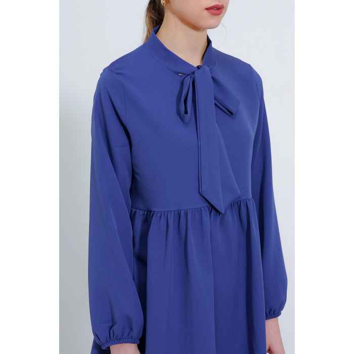 Kadın İndigo Örme Pantolon Tunik Alt Üst Takım 6654