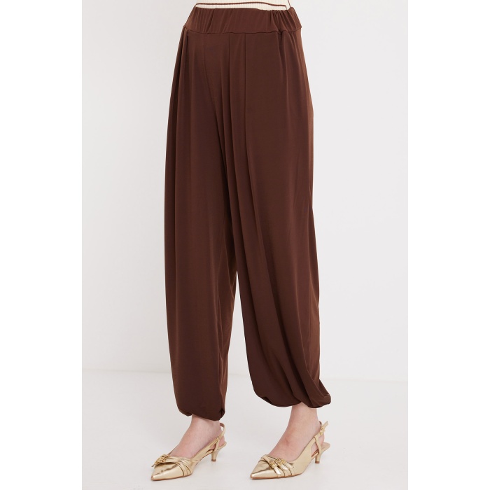 Kadın Kahverengi Şalvar Pantolon 6659