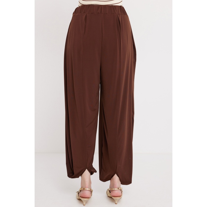 Kadın Kahverengi Şalvar Pantolon 6659