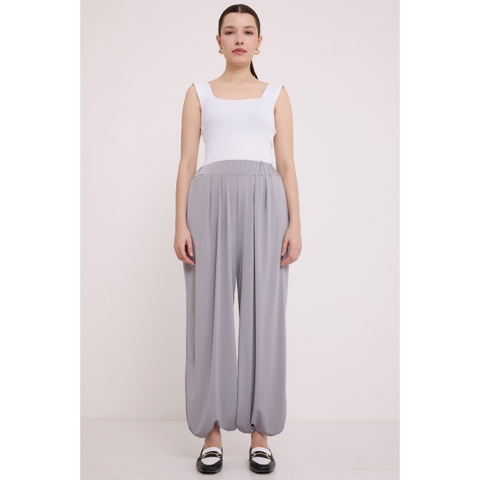 Kadın Gri Şalvar Pantolon 6659