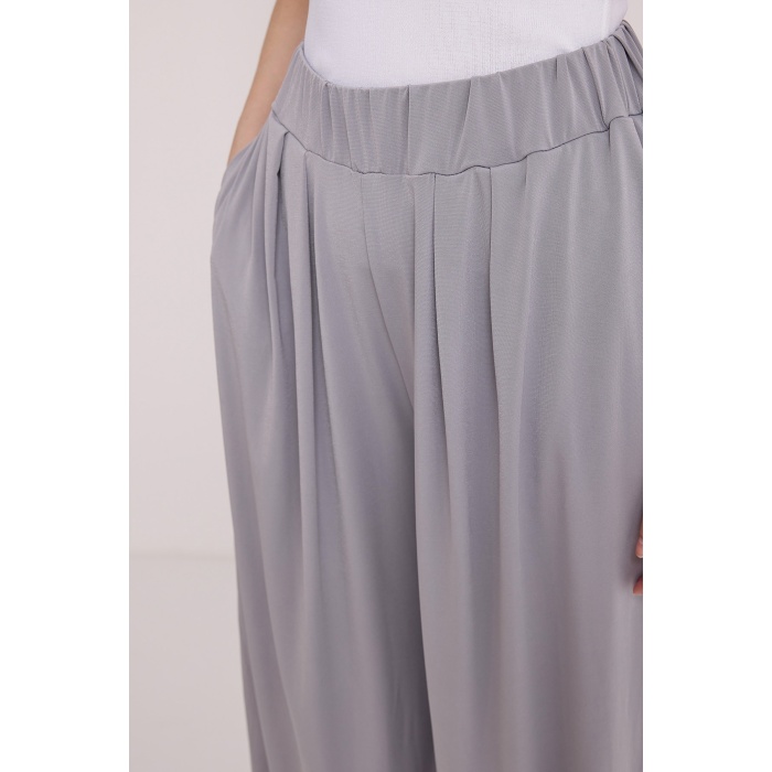 Kadın Gri Şalvar Pantolon 6659