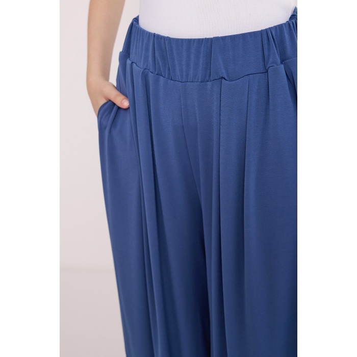 Kadın İndigo Şalvar Pantolon 6659