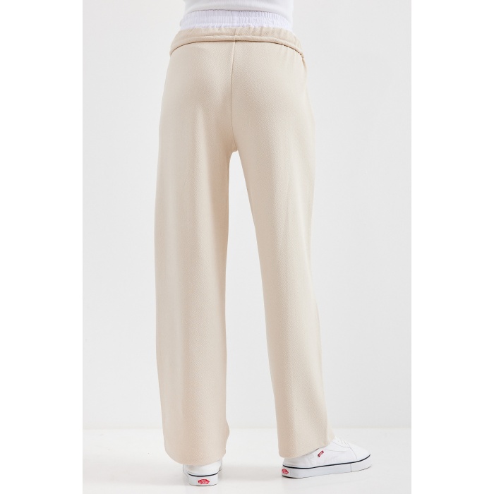 6662 Çımalı Pantolon - Krem