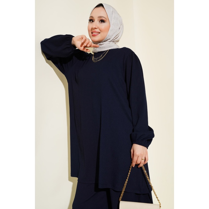 Kadın Lacivert Tunik Pantolon Alt Üst Takım 6663
