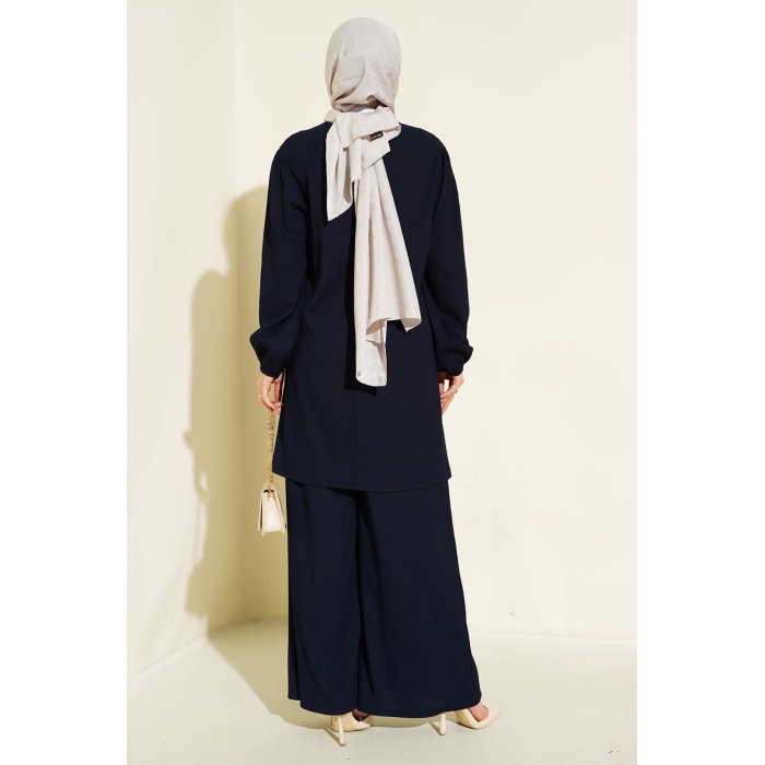 Kadın Lacivert Tunik Pantolon Alt Üst Takım 6663