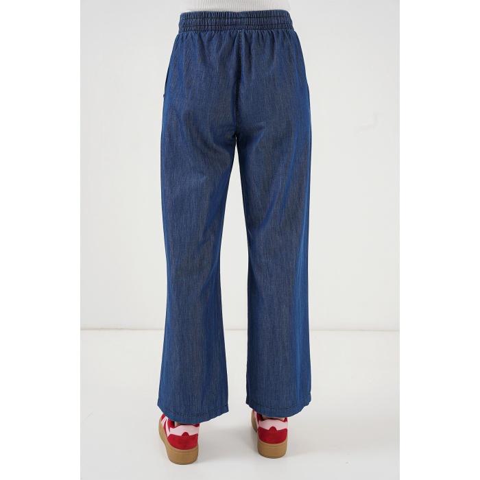 Kadın Rahat Kalıp Kot Pantolon 6707 - Lacivert